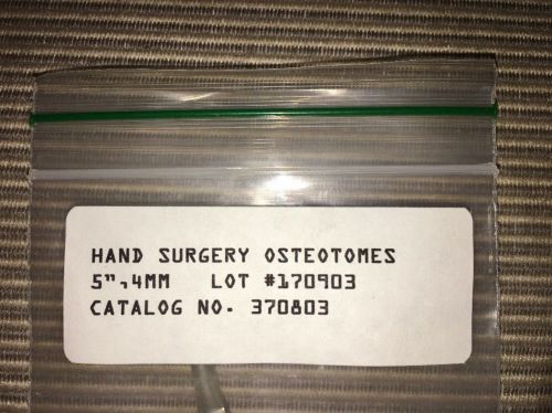 Hand Surgery # 170893 Osteotome 5&#034; - 4mm - New - 1pc