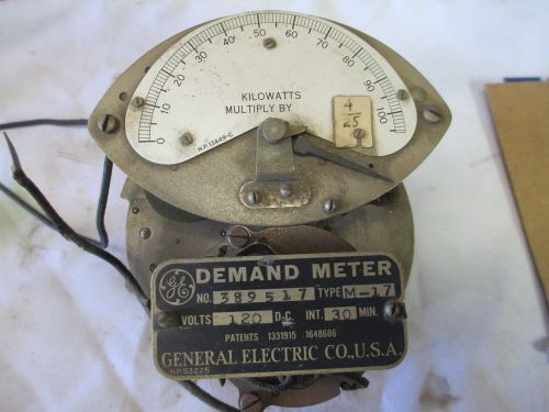 1937 GE DEMAND METER SANGAMO ELECTRICAL USE RURAL ELECTRIFICATION ADMINISTRATION