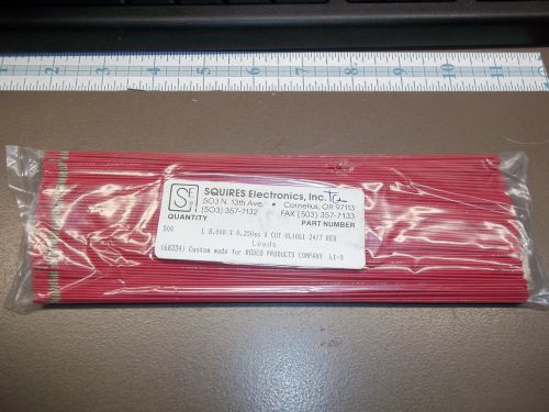 Red Wire 24 GA. 500 pk. 8&#034; length .250ss