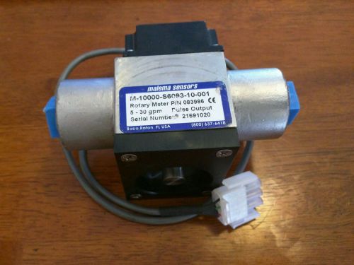 Malema sensors m-10000-s6093-10 rotary meter 5-30 gpm pulse output 3/4&#034; 316ss for sale
