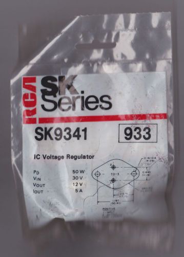 SK9341 Voltage Regulator SK Series RCA 933 &#034;NEW/FACTORY SEALED&#034;