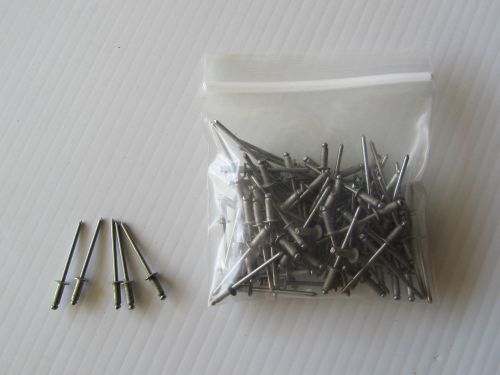 100 all steel rivets 1/8 x 1/4 grip (4-4) for sale