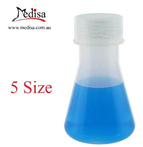 Plastic erlenmeyer flasks, flat bottom, polypropylene, narrow neck, 5 sizes, 1pc for sale