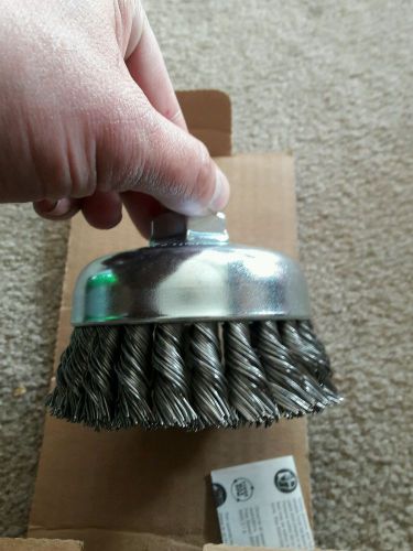 NIB Anderson Products 4&#039; single row knot cup brush .020 wire, 5/8&#039;