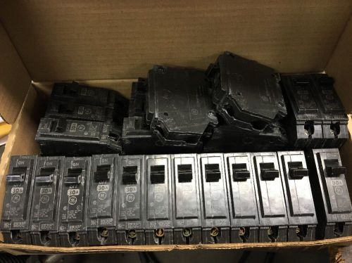 25 GE GENERAL ELECTRIC CIRCUIT BREAKERS THQB130 1P 1 POLE 30 AMP 30A 120 VOLT