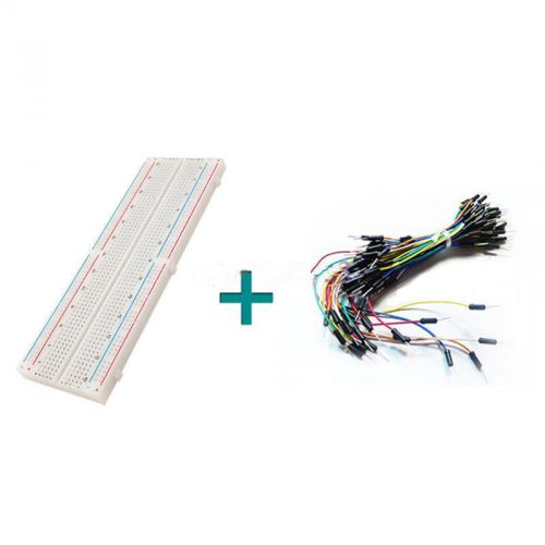 830 Tie Points PCB Breadboard MB102+65Pcs Jumper cable wires Arduino cv1