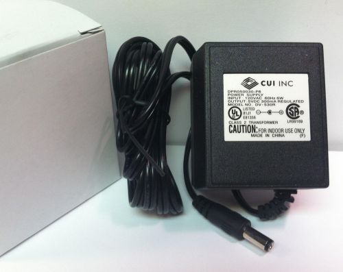 NEW CUI DPR050030-P6 DV-530R Regulated Power Supply 12VAC 60Hz 6W -&gt; 5VDC, 300mA