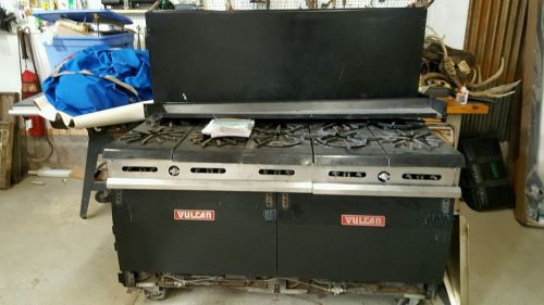 Vulcan Commercial Restaurant Kitchen 10  Burner Stove Gas Range 2 Standard Ovens