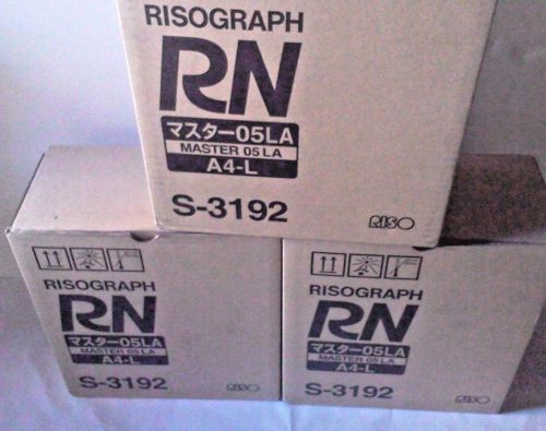 x6 New Rolls OEM Genuine RISO Risograph RN 05LA 05 LA Master A4-L S-3192 RN05LA