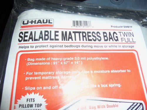 UHAUL Sealable Mattress Bag Twin/Full Size-New in Package