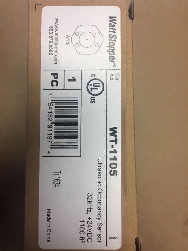 Watt stopper wt-1105 ultrasonic occupancy ceiling mounted sensor 1100 ft 24vdc for sale