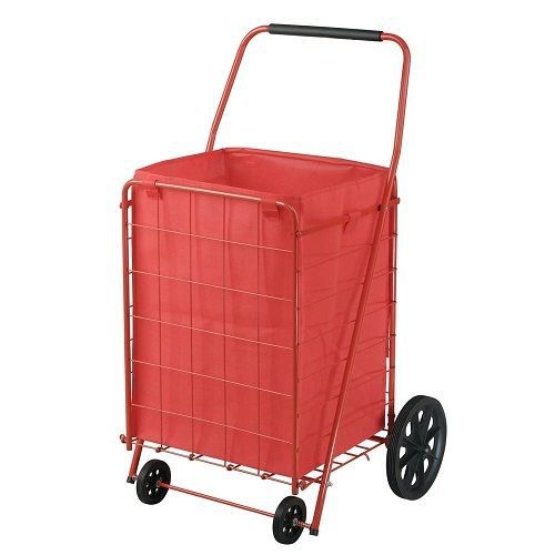 Sandusky 21 in. 4-wheel utility cart with liner, red for sale