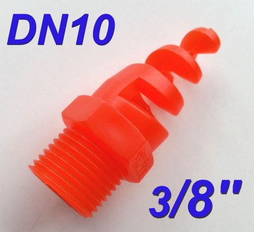 50 pcs New 3/8&#034; DN10 Polypropylene PP Spiral Cone Spray Nozzle 3/8 &#034; BSPT 0.375&#034;