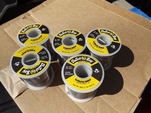 5 new rolls dutch boy 50/50 lead/tin solder 5 pounds free shipping for sale