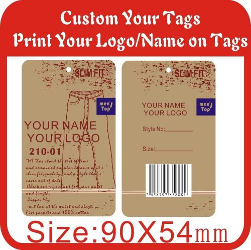 500PCS Custom tags print your logo on tag 300gsm Paper Hang Tags,Garment tags M5