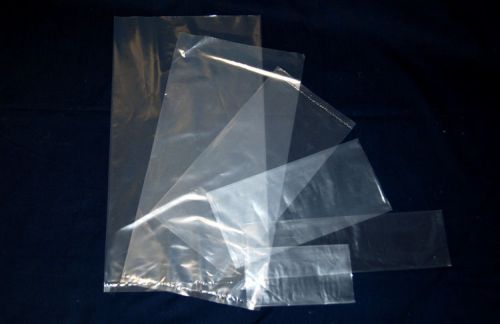 100 4&#034;x12&#034; Flat Open Top Clear Poly Bags 2 Mil aquatic live fish animal shipping