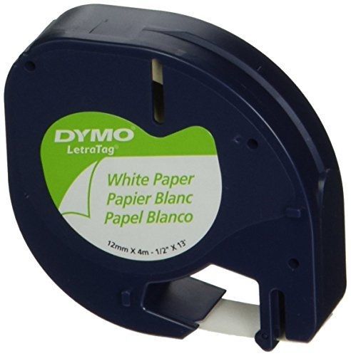 6 Pack LetraTag Paper Label Tape Cassettes, 1/2in x 13ft, White, 2/Pack by DYMO