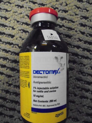 Zoetis Dectomax Antiparasitic for cattle and swine 200mL exp 6/17 BRAND NEW
