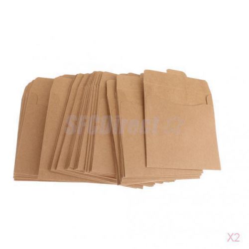 Phenovo 2x50pcs cd dvd kraft sleeves packaging case disc paper bags gifts box for sale