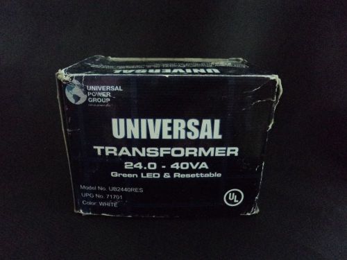 UNIVERSAL TRANSFORMER 24.0-40VA/ GREEN LED &amp; RESETTABLE- NEW OLD STOCK- B.I.N.