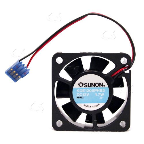 Sunon Brushless Fan KDE1205PHB2 12VDC 1.7W 13CFM 5015 2 Wire NEW _65C-005