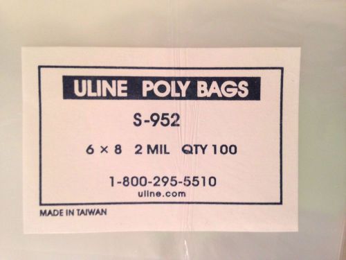 2 Mil Poly Bags 6 X 8 Qty. 100