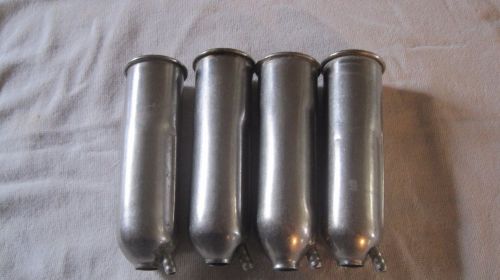Set  of 4 WIDE BORE 2&#034;  TEAT CUPS Surge Stainless Milker Dairy Milk Bucket -GUC