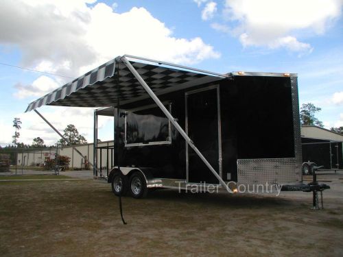 New 7x18 7 x 18 enclosed concession food bbq trailer for sale