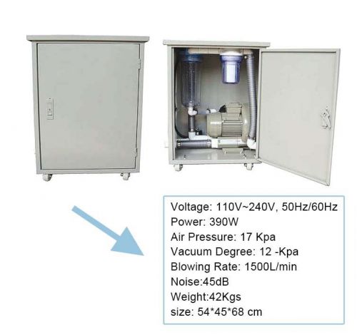 FDA 1500L/min Portable Dental Vacuum Suction Unit F/ 3PC Dental Chair metal box