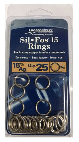 Sil Fos 15% Silver Rings, 25 Rings For 5/8&#034; OD Copper Tubular Components, 98703
