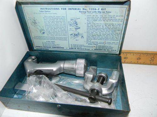 Vintage &#034;imperial tubing tool kit&#034; - tube cutter, flaring tool, yoke for sale