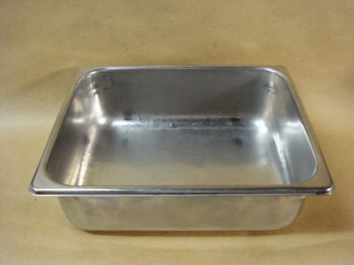 POLAR WARE E12104 STAINLESS STEEL 7 QT. STEAM TABLE PANS - 12&#034; X 10&#034; X 4&#034; - USED