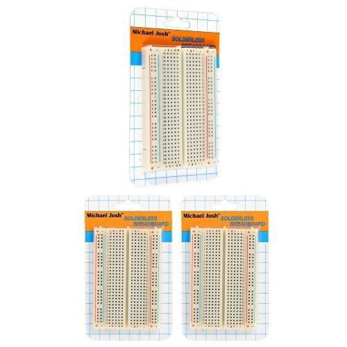 3PCS Breadboard, Michael Josh 400 Tie-points Solderless Clear Circuit PCB Board