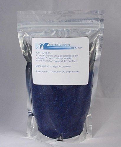 Interteck Packaging 1 Pound of Industry Standard 3-5 mm Large Blue Beaded