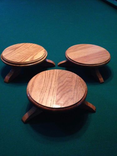 Handmade Oak Display Stands Set of Three