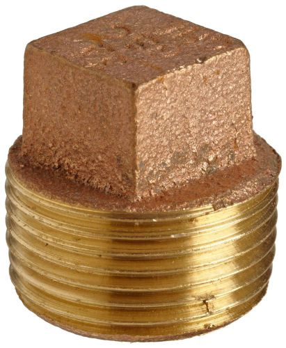 Anderson metals brass threaded pipe fitting cored plug 3/4&#034; male 1 3/4&#034; for sale