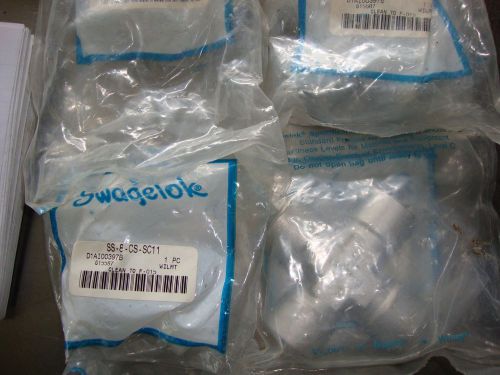(4) new swagelok ss-8-cs-sc11 1/2&#034; 4-way special cleaning union cross fittings for sale