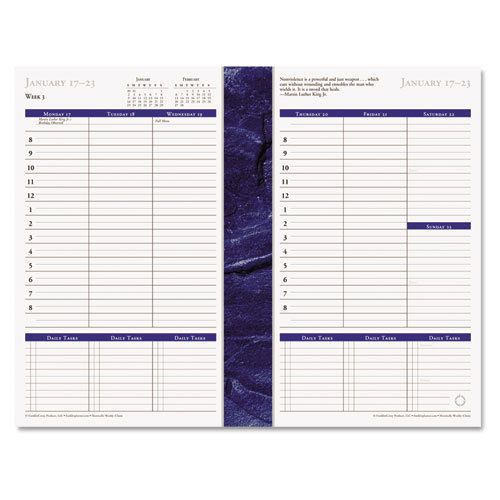 Franklin Covey 37062 Monticello Weekly Planner Refill 2017