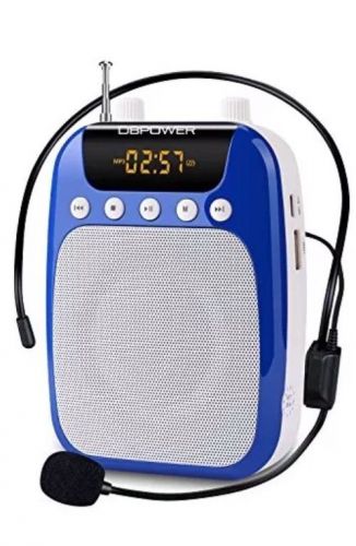 DBPOWER 15 Watts Voice Amplifier and FM Radio MP3 with Comfortable Headset Waist