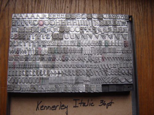 Letterpress Metal Type  &#034; Kennerley Italic&#034;  36 Point