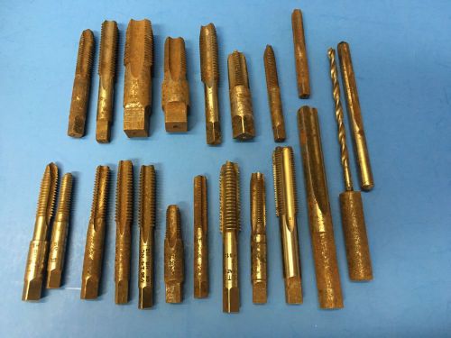 Lot of 21 Machinist Taps Various Sizes Greenfield Butterfield Winter