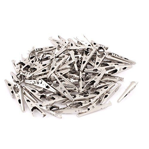 Uxcell 90pcs mini electrical crocodile/alligator test clip clamp jaw 10x42mm for sale