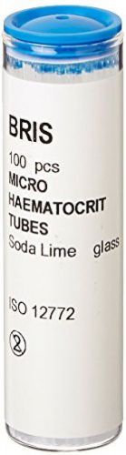 Globe Scientific 51602 Soda Lime Glass Micro-Hematocrit Capillary Tubes, Blue