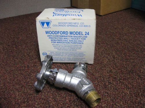 Woodford 24CP-PC-MH Model 24 Chrome Wall Faucet CP Inlet Polished Chrome