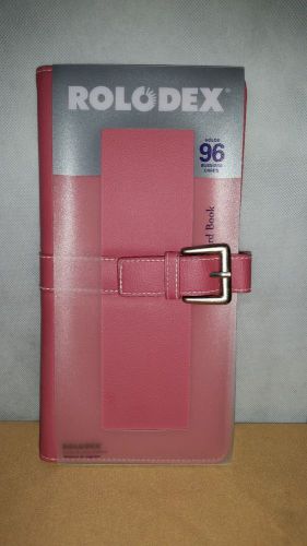 Rolodex Business Card Book Professional Organizer 96 Card Count Pink In Color