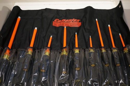 Cementex 9pc double insulated screwdriver set roll tr-9sd phillips, mechanics... for sale