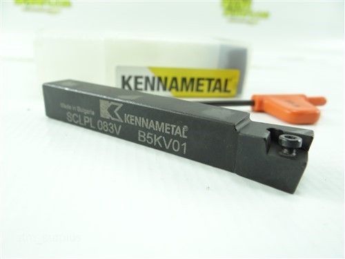 New kennametal mini indexable tool holder sclp083v + wrench &amp; case 1/2&#034; shank for sale