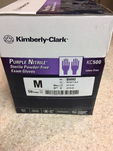 Kimberly Clark Safety 55092 Purple Nitrile Exam Glove Sterile Medium (50 Pairs)