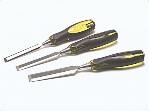 Stanley Tools - FatMax Bevel Edge Chisel with Thru Tang Set of 3: 12, 18 &amp; 25mm