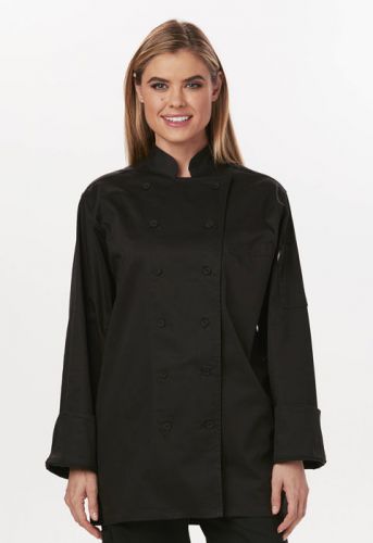 Dickies women&#039;s executive chef coat black  dc413 blk free ship! for sale